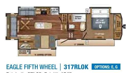Jayco Eagle 317RLOK floor plan