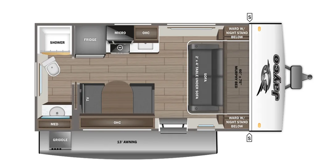 2026 Jayco Jay Feather Air 15MRB floor plan