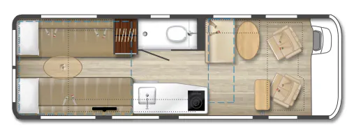 2023 Winnebago Boldt 70BL floor plan