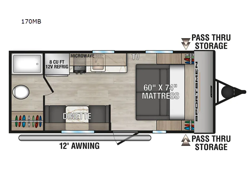 2025 K-Z Sportsmen Classic 170MB - Floor plan