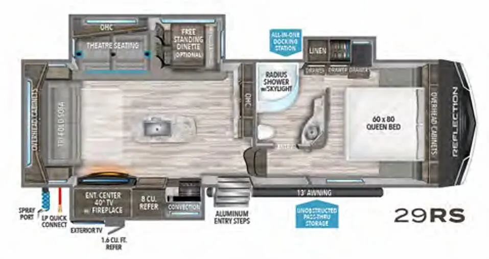 Grand Design Reflection 29RS floor plan