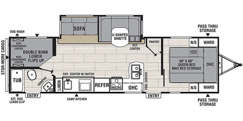 2019 Coachmen Northern Spirit Ultra Lite 2963BH - Floor plan