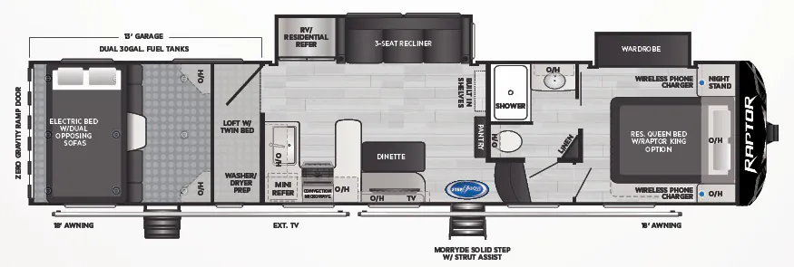 2023 Keystone Raptor 362 floor plan