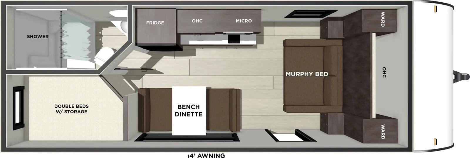 Forest River EVO Single 179DB floor plan