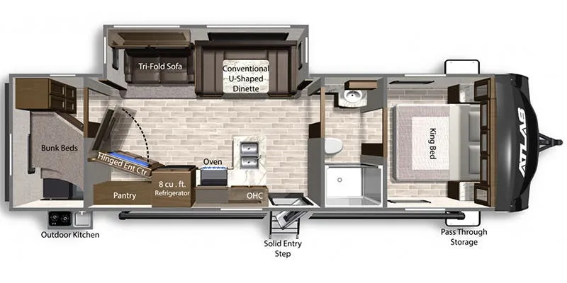 Dutchmen Atlas 2902BH floor plan