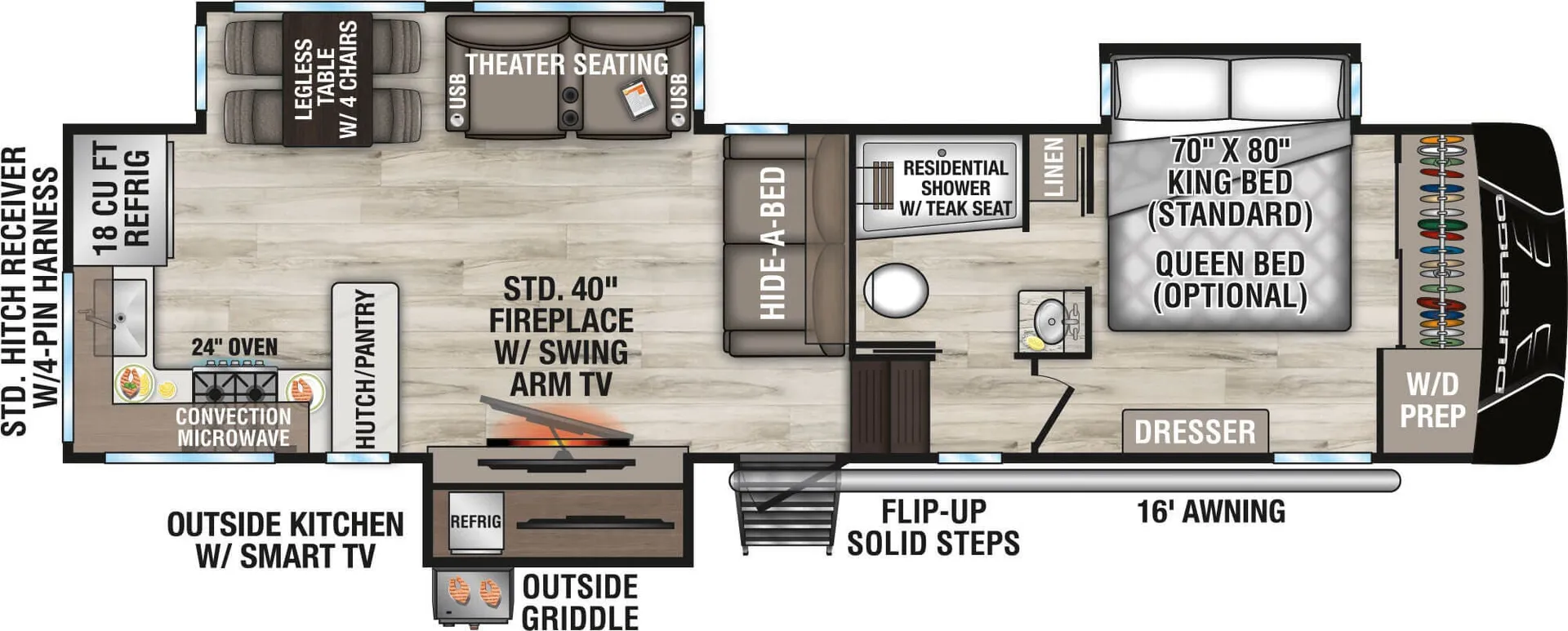 K-Z Durango D321RKT floor plan