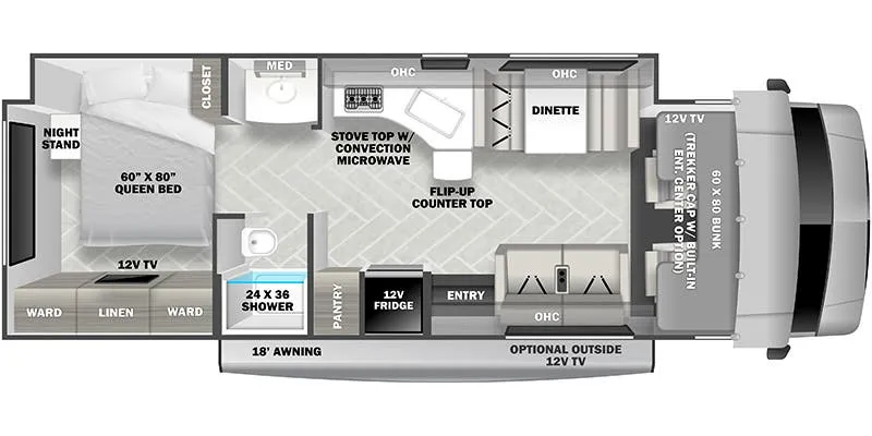 Forest River Sunseeker 3050S floor plan