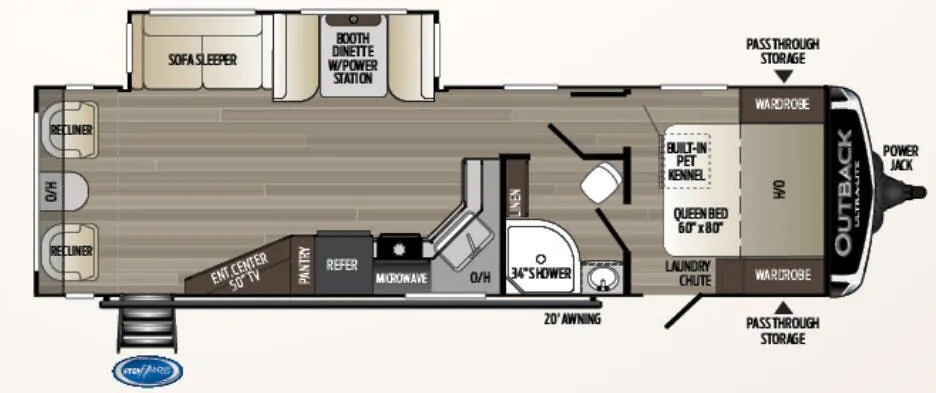 2019 Keystone Outback Ultra-Lite 299URL floor plan