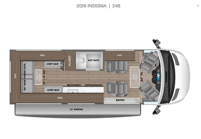2026 Entegra Coach Insignia 24B - Floor plan