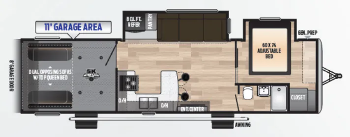 Keystone Impact 317 floor plan