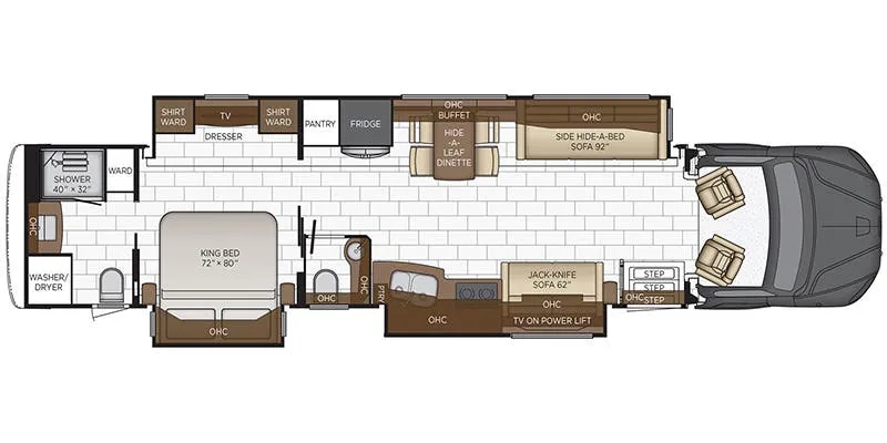 Newmar Supreme Aire 4573 floor plan