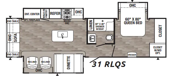 2020 Palomino Puma 31RLQS floor plan