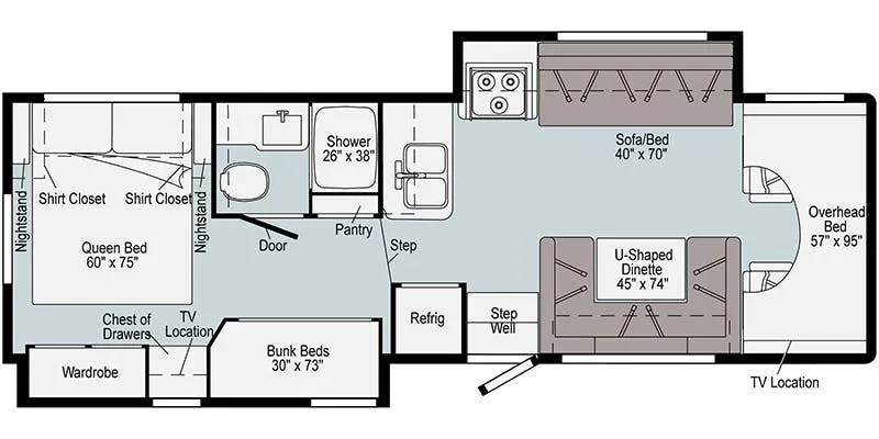 Winnebago Minnie Winnie 31H floor plan