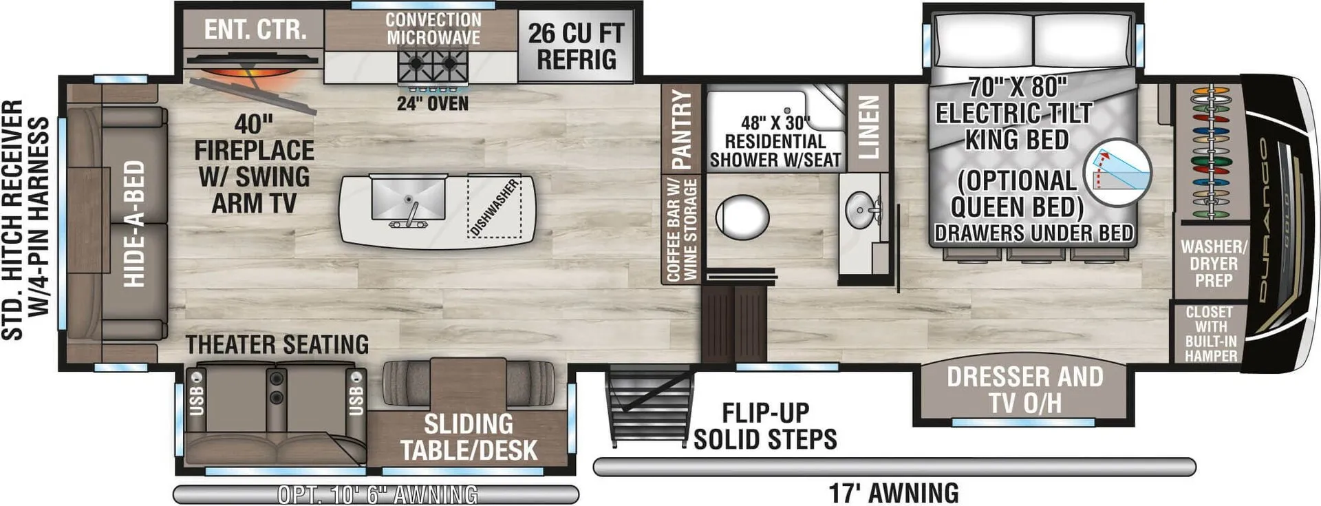 K-Z Durango Gold G310RLQ floor plan