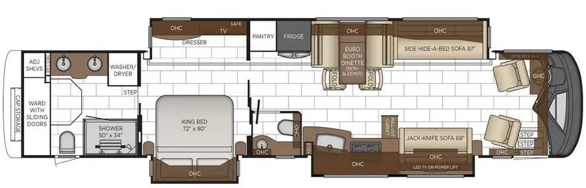Newmar London Aire 4551 floor plan