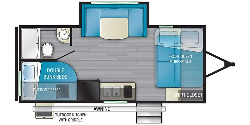 2022 Heartland Prowler 181BHX floor plan