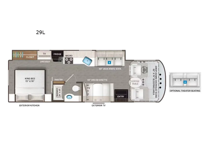 2025 Thor Motor Coach Windsport 29L floor plan