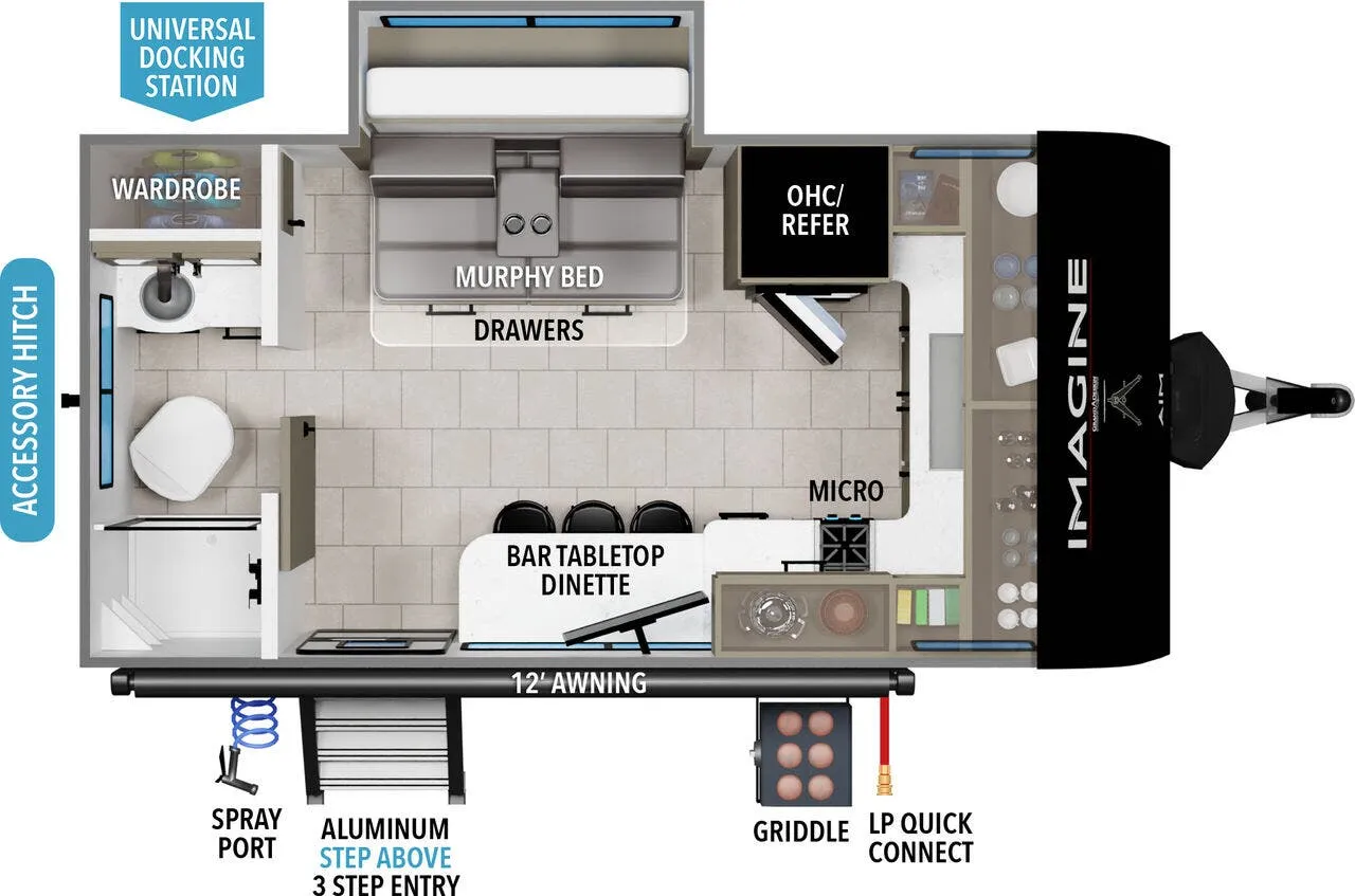 Grand Design Imagine AIM 14MS floor plan