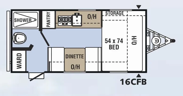Coachmen Clipper Cadet 16CFB floor plan