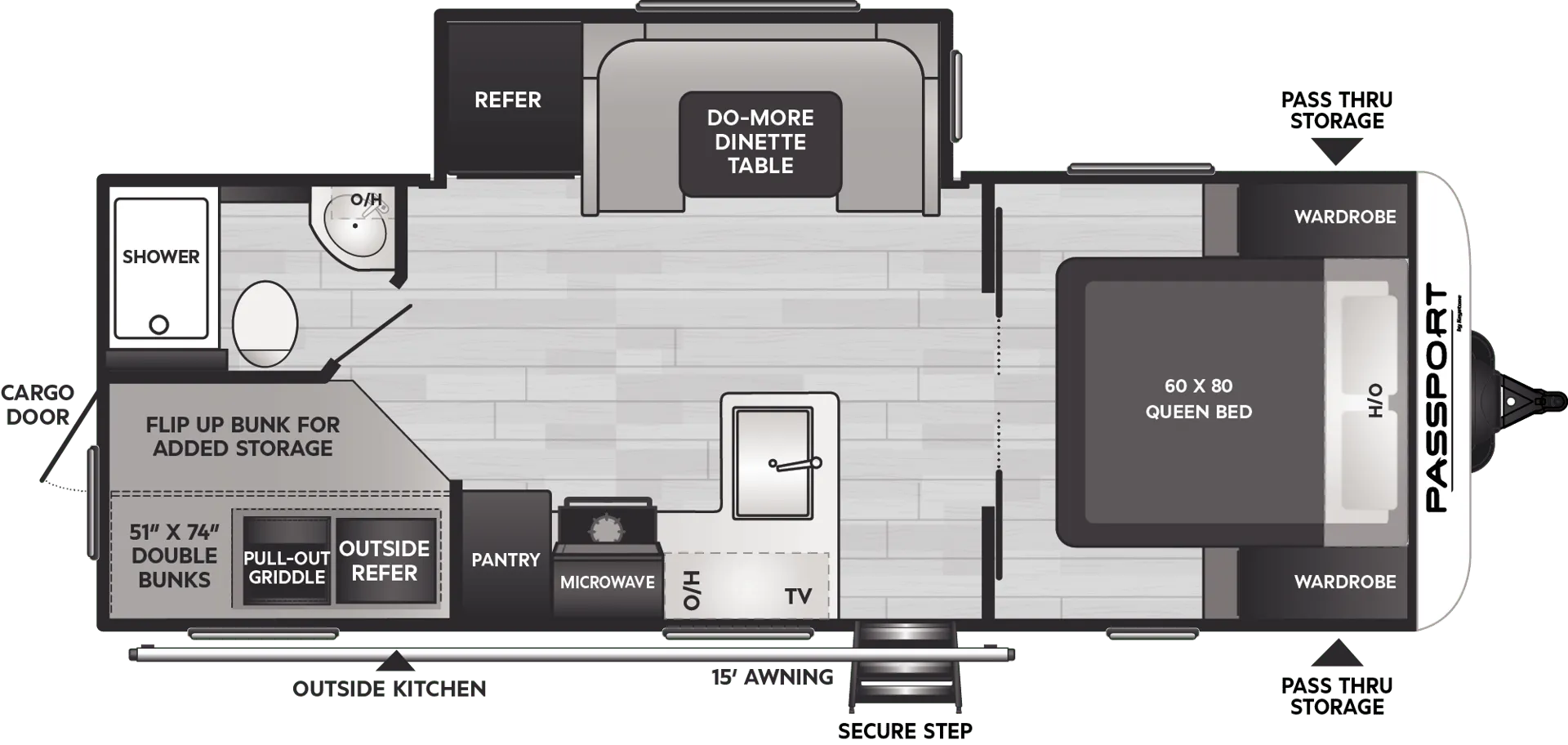 2026 Keystone Passport SL 229BH - Floor plan