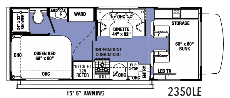 Forest River Sunseeker LE 2350LE floor plan