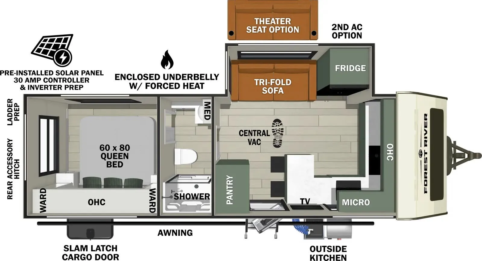 2025 Forest River No Boundaries NB205 - Floor plan