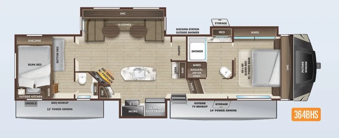 Highland Ridge Open Range Roamer 364BHS floor plan