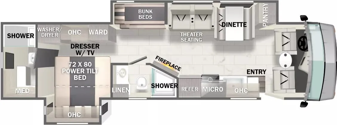 Forest River Georgetown 7 Series GT7 7 SERIES GT7 36K7 floor plan