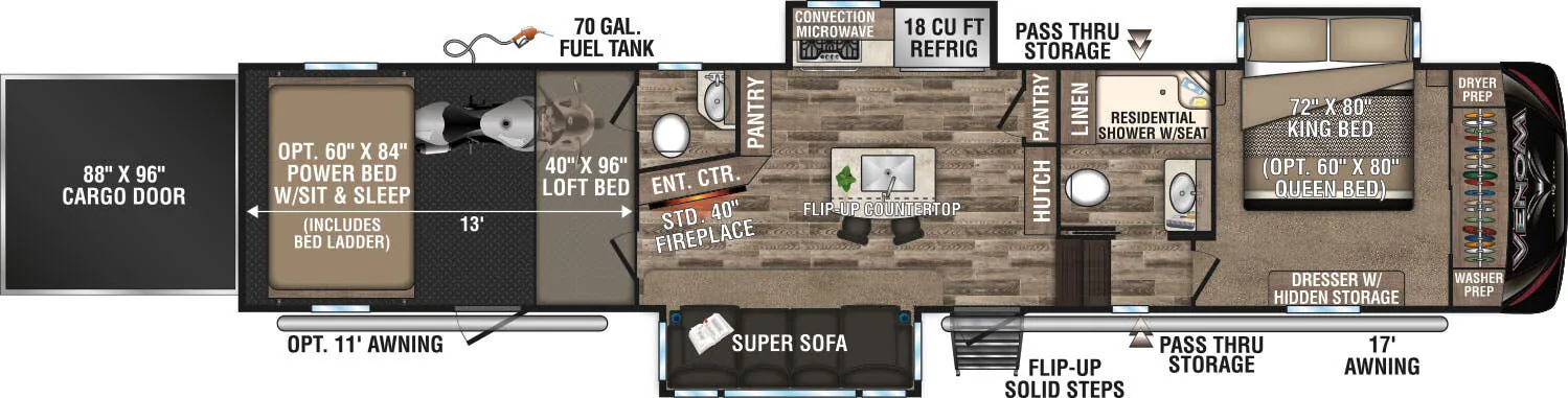 K-Z Venom 4013TK floor plan