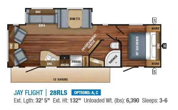 Jayco Jay Flight 28RLS floor plan