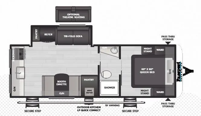 2025 Keystone Passport SL Series 2450RKWE - Floor plan