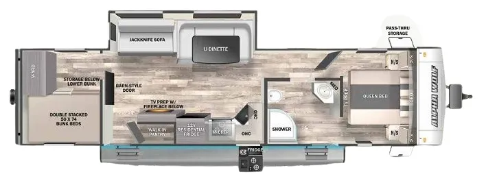 Forest River Cherokee Alpha Wolf 30DRB-L floor plan