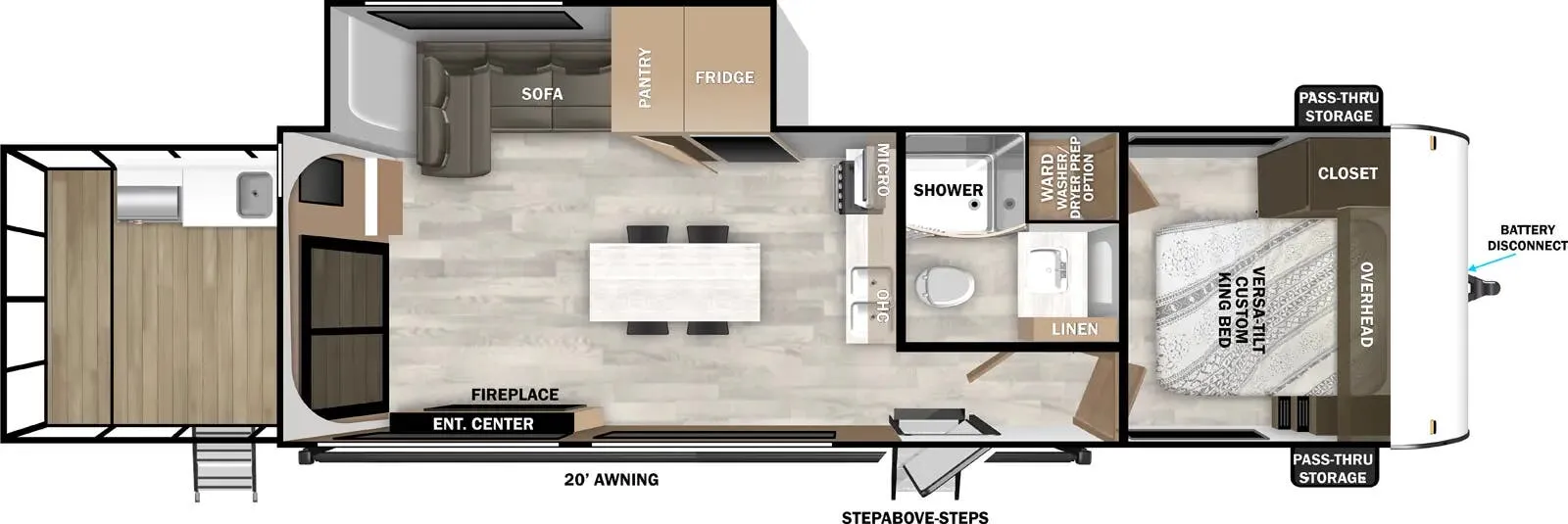 Forest River Wildwood 32VERANDA floor plan