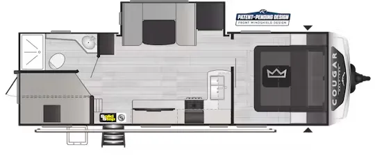 Keystone Cougar Half-Ton 25DBSWE floor plan