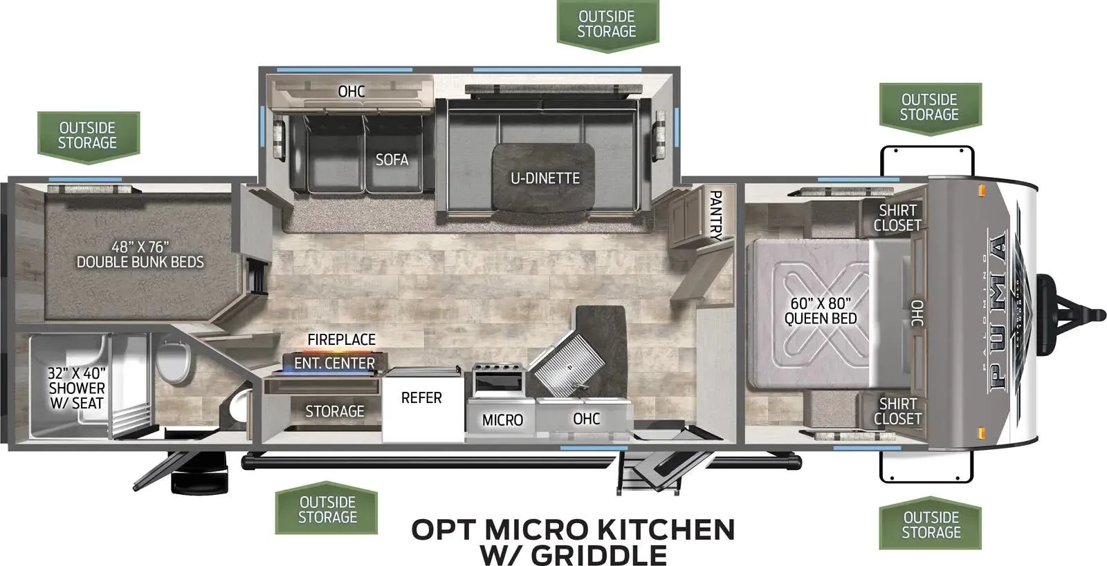 Palomino Puma 28DBFQ floor plan