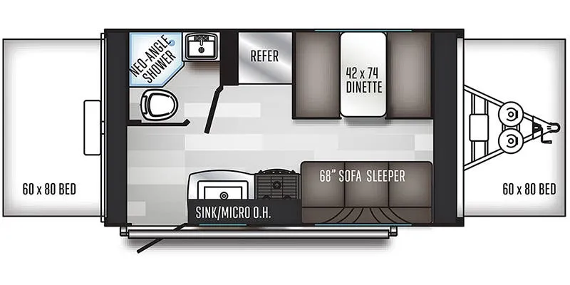 2022 Palomino Solaire 147X - Floor plan