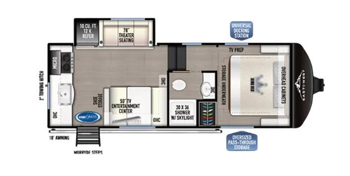 East to West Blackthorn 22RK floor plan