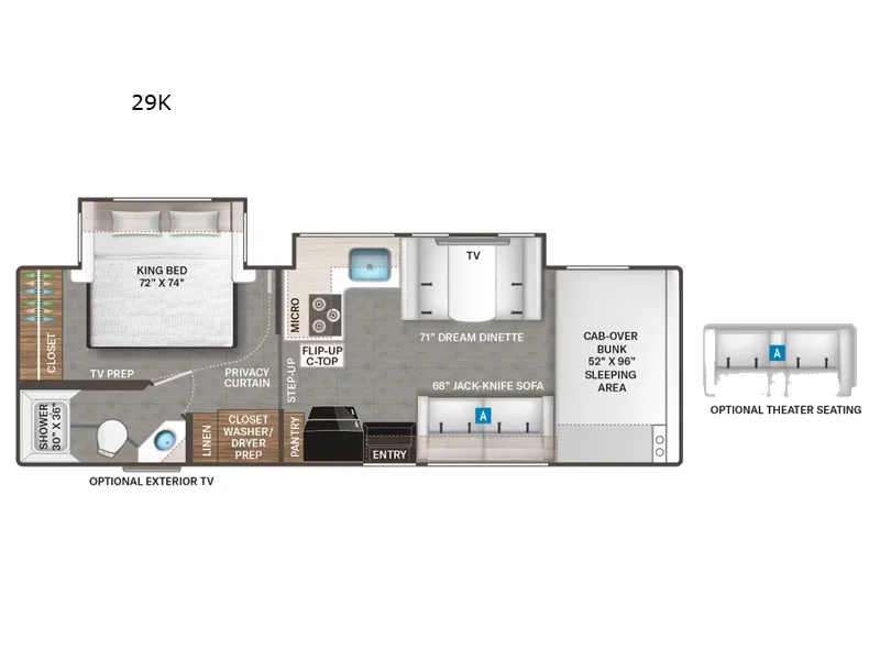 2026 Thor Motor Coach Chateau 29K - Floor plan