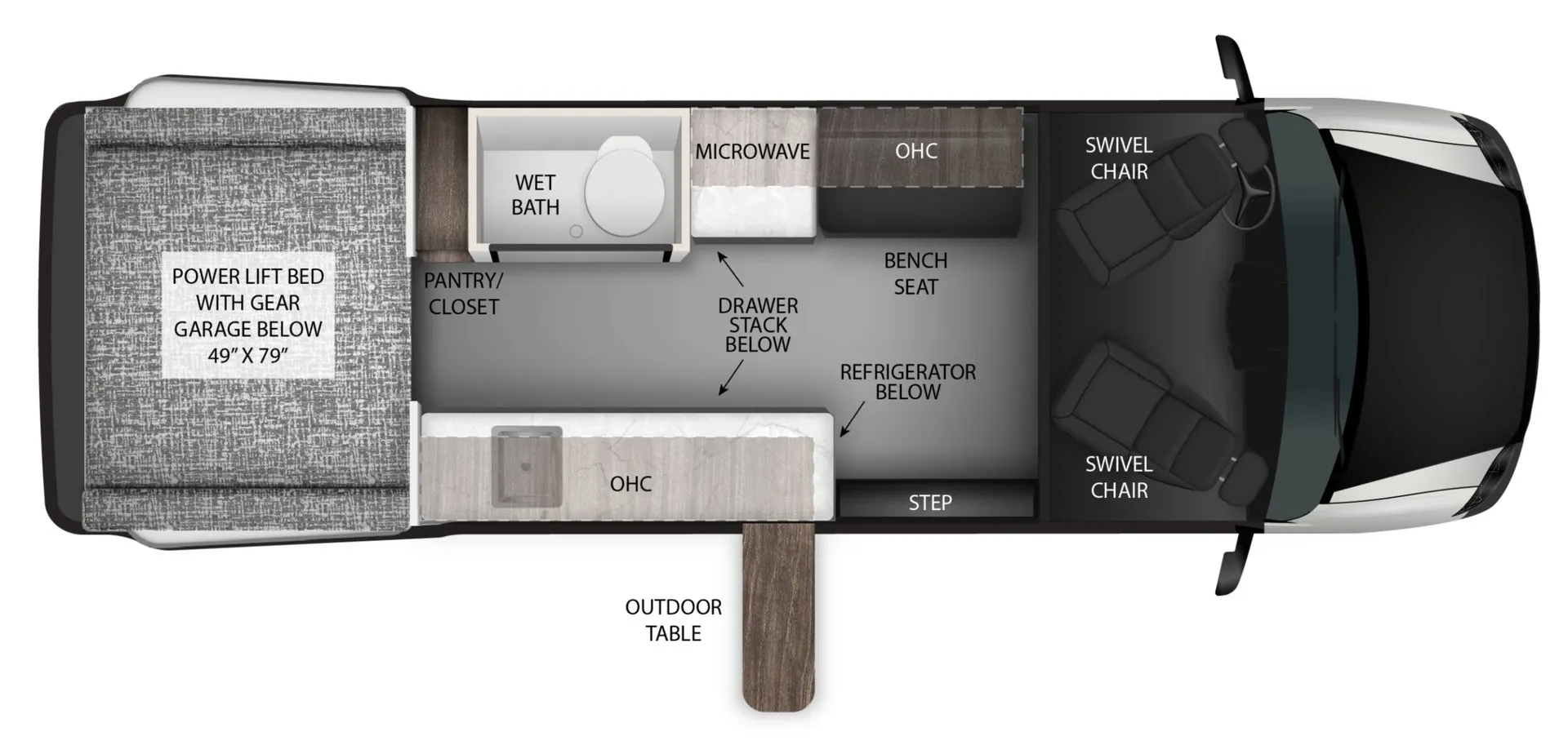 Tiffin GH2 GH2 22BV floor plan