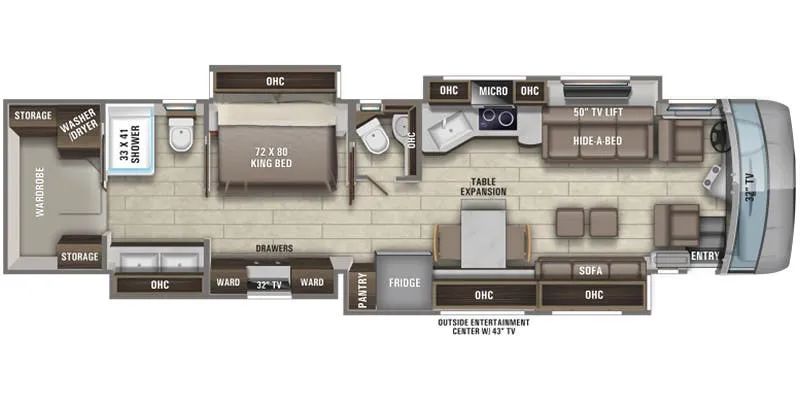 Entegra Coach Cornerstone 45F floor plan