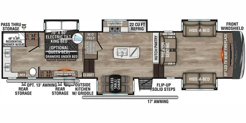 K-Z Durango Gold G387FLF floor plan
