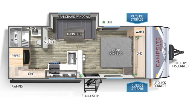 2024 Forest River Campsite Reserve 20AK - Floor plan