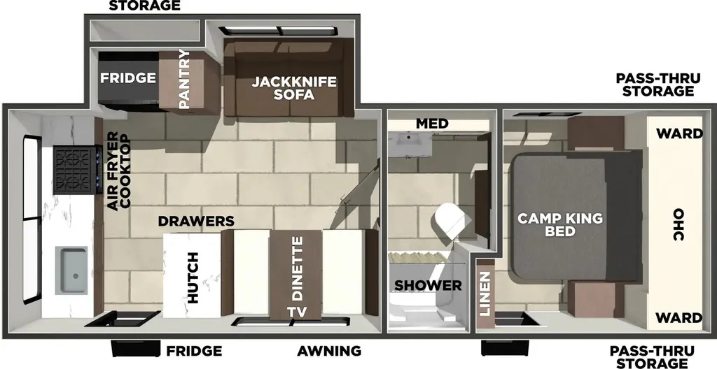 2026 Prime Time RV Tracer 235RK floor plan