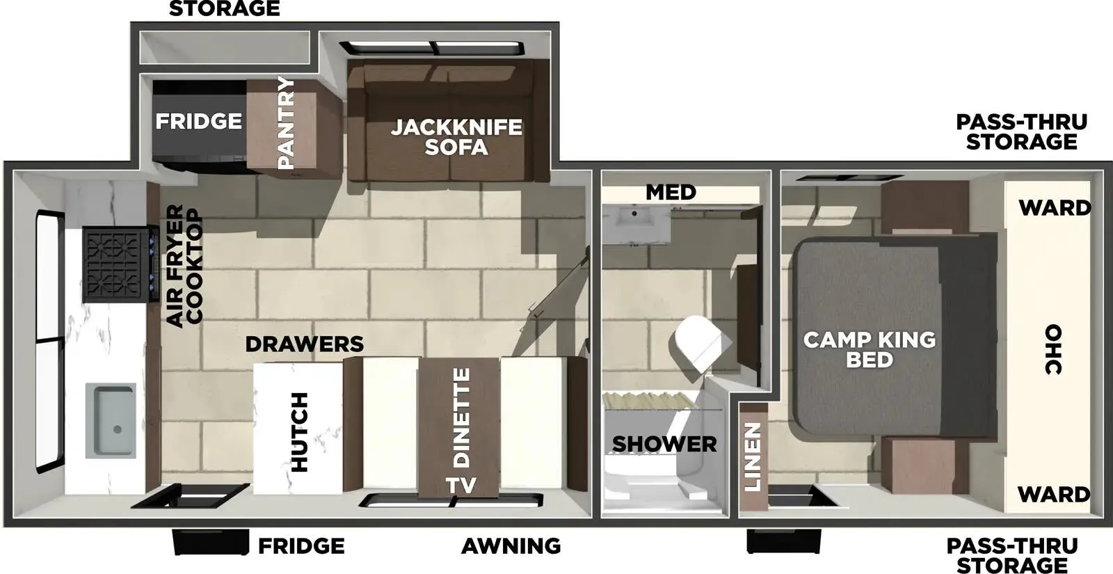 2026 Prime Time RV Tracer 235RK - Floor plan