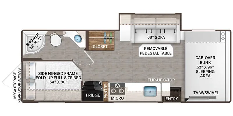 Thor Motor Coach Freedom Eddie Bauer 26EB floor plan