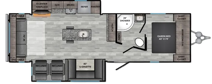 CrossRoads Zinger 292RE floor plan