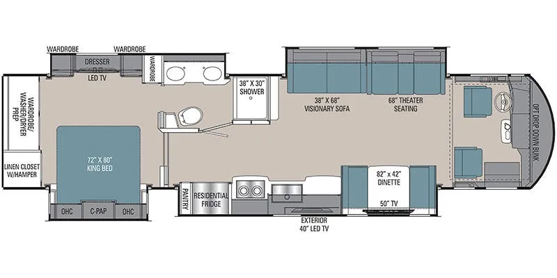 2021 Coachmen Sportscoach RD 403QS - Floor plan