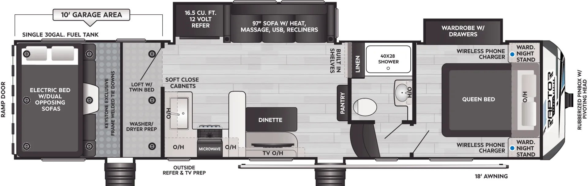 Keystone Carbon 338 floor plan
