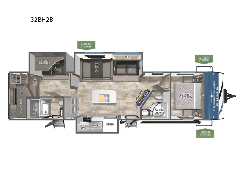 2026 Palomino Puma 32BH2B - Photo 2