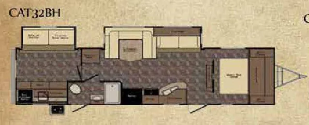 CrossRoads Cruiser Aire CAT32BH floor plan